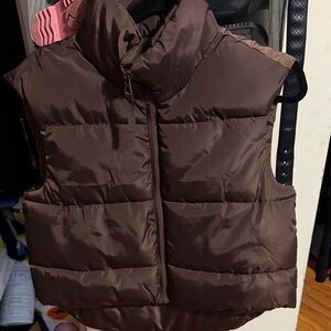 Fashion Nova Brown Puffer Vest